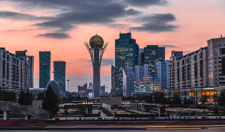 The Nurzhol Boulevard, center of Astana city